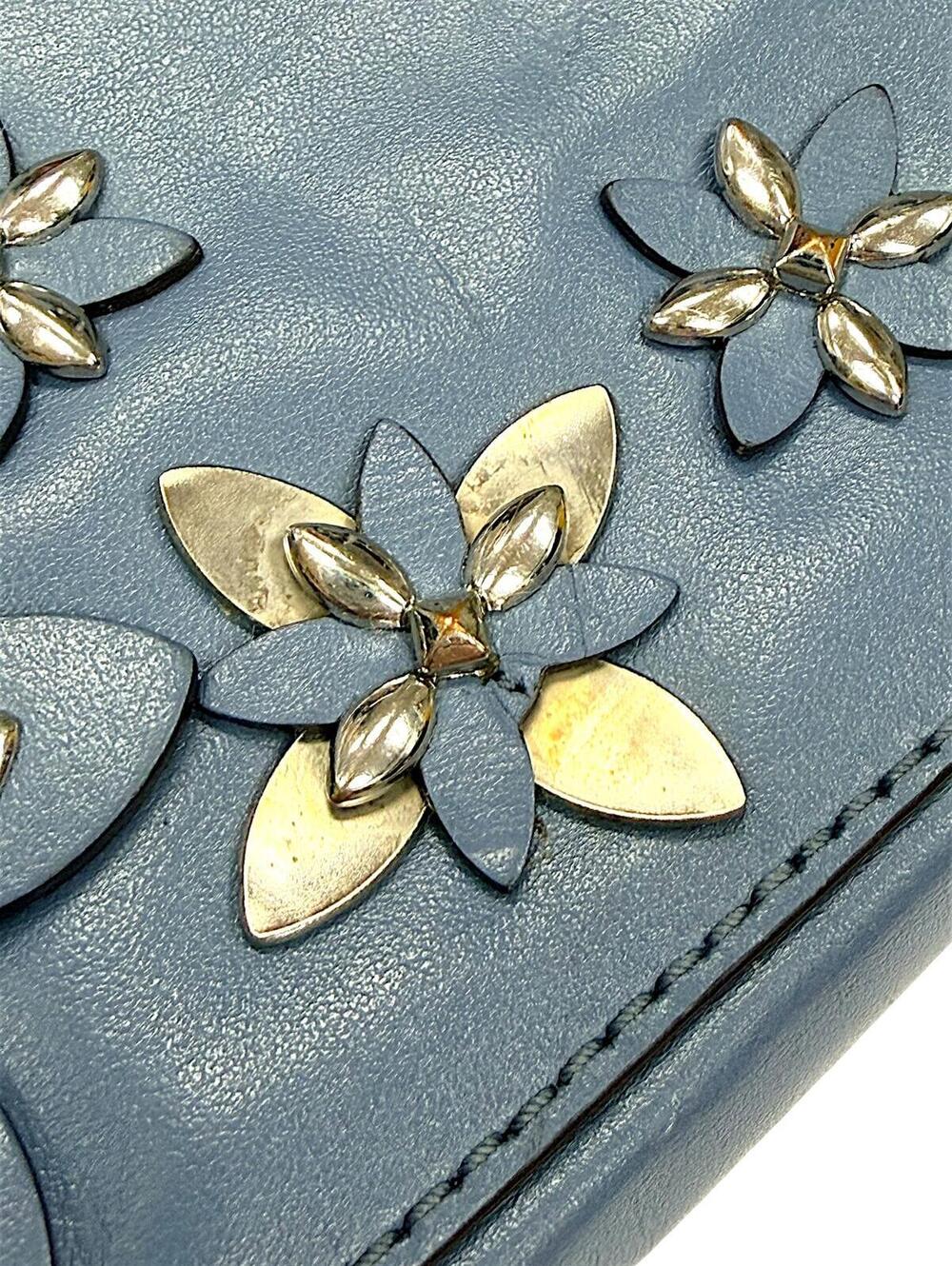 Michael Kors Blue Floral Applique Crossbody Bag - Picture 5 of 10